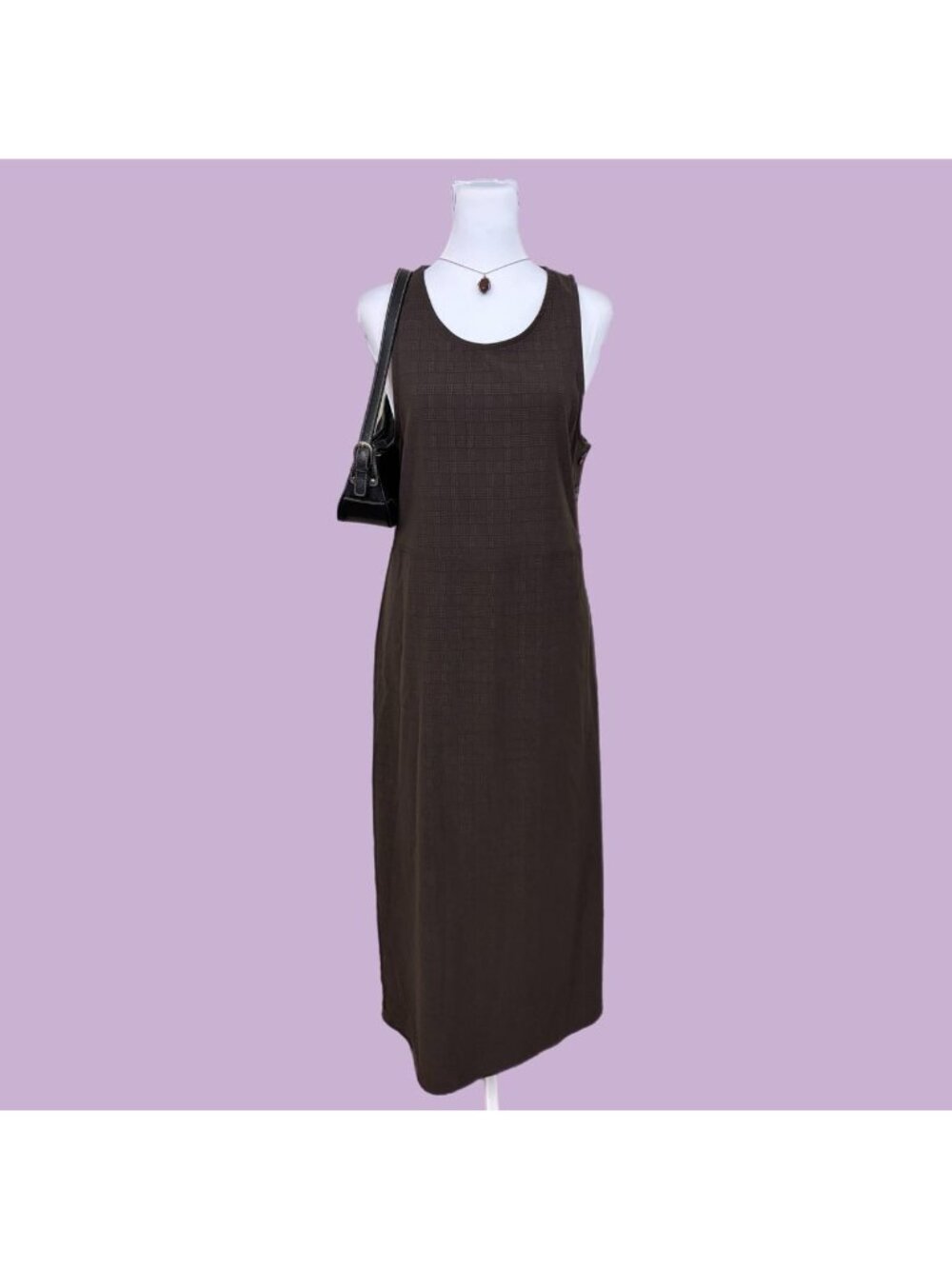 90s grid cottagecore dress